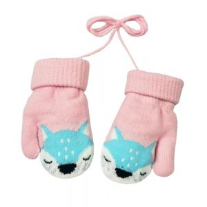 B&eacute;b&eacute; Gants Tricot&eacute; Hiver pour Enfant 1 &agrave; 4 ans Renard Moufles Epais Chaud avec Doublure Polaire Gar&ccedil;on Fille Gant d'hiver Chaud Moufles Ski Neige Gant avec Ficelle pour Enfant Cadeau de No&euml;l (iEaseyUK, neuf)