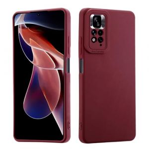 LENGRACE Coque pour Redmi Note 11T Pro 5G/POCO X4 GT 5G Douce Silicone Coque,Étui de Protection Housse pour Redmi Note 11T Pro 5G/POCO X4 GT 5G Soft Anti-Chocs TPU Cover-Bordeaux (NEINEI, neuf)