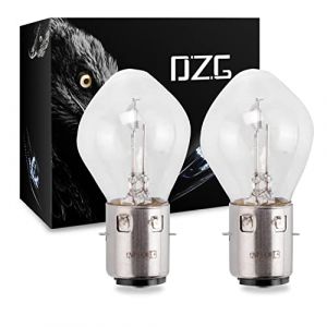 DZG - Ampoules halogènes S2/ Ba20d - Lampes de phare super brillantes 12V 40 / 45W Ampoule de moto jaune 3000K Hi Lo, 2 pièces (DZG2018, neuf)