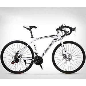 ALQPPM Vélo de Route 26 Pouces, Vélos 24 Vitesses, Freins À Double Disque, Cadre en Acier À Haute Teneur en Carbone, Course de Vélo de Route, Rouge/Blanc (GaGaBaoDaDan, neuf)