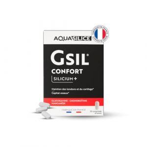 GSIL Comprimés - Silicium Gluco-Chondro - GSA - Fabriqué en France (Abiocom, neuf)