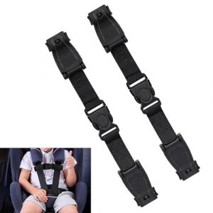 Clip de Sangle Enfant Auto, Clip Ceinture Siege Auto, 2 Pièces Clips De Siège D'auto Pour Enfants, Clip de Sangle Enfant Auto, Attache Securite Siege Auto Bebe, pour Poussette,Sièges Auto-Noir (FEEPP, neuf)