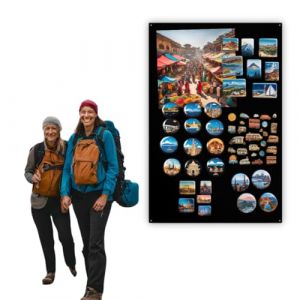 Anwicar Tableau Magnétique - Tableau Effaçable en Acier - Idéal pour Aimants et Notes - Tableau Noir Magnétique Mural - Compatible avec Marqueurs Craie - Kit de Montage Inclus - 50x30 cm - Noir (Anwicar, neuf)