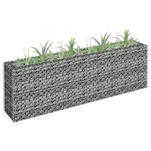 homiuse 180x30x60 CM Cloture Jardin Exterieur Mur en Gabion JardinièRe Clã´Tures Dã©Coratives Claustra Exterieur Decoration Jardin pour Les Zones Commerciales Et RéSidentielles Pratique Et Beau (HOMIUSE-Dirrect, neuf)