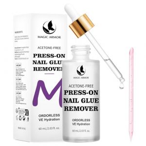 MAGIC ARMOR Enl&egrave;vement de la colle &agrave; ongles 60 ml, sans ac&eacute;tone, doux et efficace pour faux ongles, &eacute;limination rapide et sans odeur (MagicArmor Beauty, neuf)