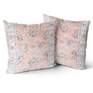 Snylcce Housse de Coussin 40x40cm Boho Ethnique Taie d'oreiller Lot de 2 Moderne Housses Coussins Mandala Motif Floral Taie Oreiller Boheme D&eacute;coratif pour Chambre Carmin (Sunycler, neuf)