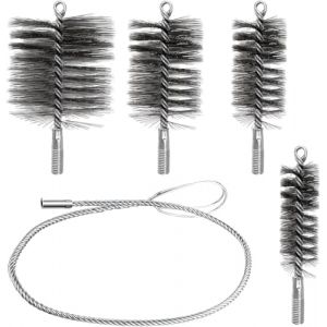 5 Pi&egrave;ces Kit de H&eacute;risson Ramonage, Goupillon M&eacute;tallique, Kit Ramonage Po&ecirc;le &agrave; Granul&eacute;, Le Nettoyage des Gaines Souples, Le Nettoyage des Tuyaux de Po&ecirc;le et L'&eacute;limination de la Rouille (keqhexeu, neuf)