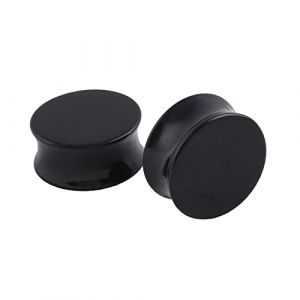 Beydodo Ecarteur 18mm, Écarteur d Oreilles Acrylique 2 Pièces Oreille Tunnel Forme Ronde Noire (BeyDoDo, neuf)