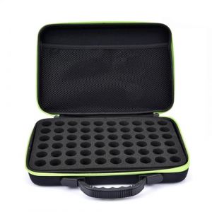 Bo&icirc;te Huile Essentielle, 60 Trous Bo&icirc;te De Rangement pour Huiles Essentielles 10ml 15ml, Antichoc &Eacute;tui De Transport D'huile Essentielle, Organisateur De Vernis &Agrave; Ongles/Huile Essentielle (wulea, neuf)