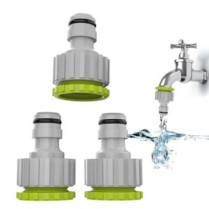 OIGWBPH 3 Pi&egrave;ces Adaptateurs de Robinet, Connecteur de Tuyau d'Arrosage, Connecteur de Tuyau en Plastique, Connecteur de Robinet &agrave; Filetage de Jardin 2 en 1, Utilis&eacute; pour Le Robinet (XiangYangShiZhuMeiSiShangMaoYouXianGongSi, neuf)