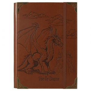 TIEFOSSI A5 Classeur 6 Anneaux Carnet pour Femmes Hommes, Journal &agrave; Couverture Rigide en Cuir PU, Journaux Vintage Dragon pour Gar&ccedil;ons, Cahiers &agrave; Lignes pour l'&Eacute;cole, Agenda, Voyage, Organiseur (TIEFOSSI Office, neuf)