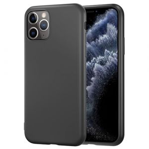 NEW'C Coque pour iPhone 11 Pro Max (6,5 Pouces) Silicone Ultra Fine Noir en Gel TPU Souple Coque de Protection avec Absorption de Choc (NetStone, neuf)