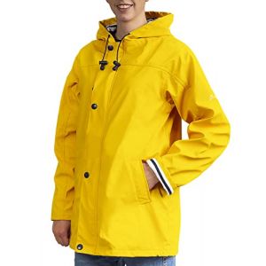Breizh Ocean - Ciré Armor femme, manteau imperméable mixte, doublure à rayures de style marinière - du XS au 4XL (Jaune). (BREIZH OCEAN, neuf)