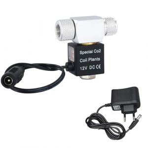 DONGKER CO2 Électrovanne pour aquarium DC 12V Régulateur de système CO2 pour aquarium Diamètre intérieur 4mm Diamètre extérieur 6mm Conduite de gaz Double interface Interrupteur automatique (AILOVA, neuf)