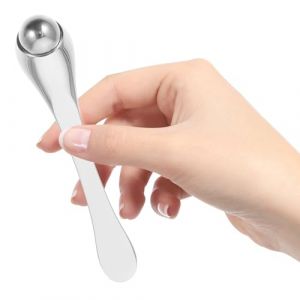 SKISUNO Appareil de Massage Yeux R&eacute;ducteur de Taches Sombres et Gonflements, B&acirc;tonnet en Alliage Argent&eacute;, Compact et Portable, Massage Contour Yeux Relaxant pour Soin du Visage et Fatigue (Kostowmer, neuf)