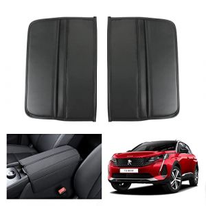GAFAT Peugeot 3008 5008 508 2016-2024/C5 Aircross DS7 Crossback 2018-2025 Housse d'Accoudoirs, Housse de Coussin pour Accoudoir de Console Centrale en Cuir PU (Noir) (GAFAT(EU), neuf)