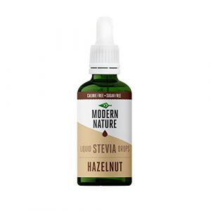 Modern Nature Gouttes de Stevia Liquide - Saveur de Noisette – Zero Calories et Sans Sucre Keto Vegan Diet - Flavour Drops pour le Cafe, Protéines, Yogourt, Porridge Keto Stevia Drops Edulcorant 50ml (Modern Nature Stevia, neuf)