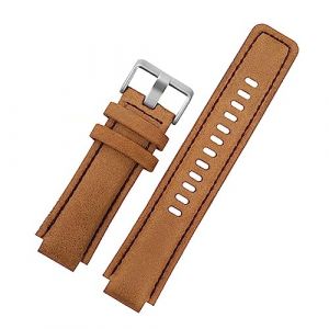 Bracelet de montre en cuir for Timex for mar&eacute;e for boussole bracelet de montre for T2n739 for T2n720 for T2n721 bracelet de montre en toile 24x16mm bouche convexe for hommes ( Color : Khaki silver , S (Chaxu Flagship Store, neuf)