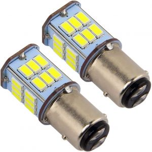 1157 LED Ampoule 12V 24V P21/5W Bay15d Blanc 6000K, Pour Feux Arrière Voiture DRL Feu Frein Lampe. Lot de 2 (PYRJIN, neuf)