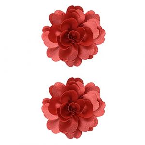 Pin Hair - Bandeau à cheveux solides pour filles - Pince à cheveux pour bébé - Motif floral - 1 paire - Couleur naturelle - Craie pour cheveux (J, taille unique) (fengshimeng, neuf)