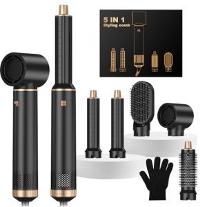 Brosse Soufflante 5 en 1 Airbrush 5 en 1, Seche Cheveux 5 en 1 Air Styler 5 en 1 Avec Seche Cheveux Boucleur, Seche Cheveux Brosse, Brosse Souflante, Sèche Cheveux, Air Brush 5 en 1 (YITUYI, neuf)