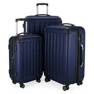 Cet ensemble de 3 valises &agrave; coque dure est compos&eacute; de: 1 bagage &agrave; main de 48 litres (55 x 37 x 24 cm + 4 cm) + 1 valise de 80 litres (66 x 48 x 26 cm + 4 cm) + 1 valise de 125 litres (79 x 55 x 29 cm + 4 cm) (Sagenta GmbH, neuf)