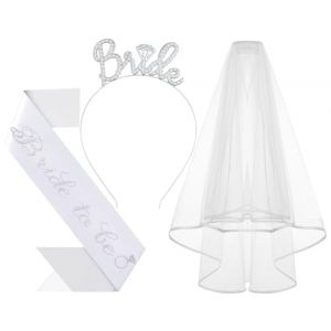 Zimocepuz &ecirc;tre la mari&eacute;e, accessoires EVJF pour femmes, &eacute;charpe, voile et cadeaux pour la future mari&eacute;e (luoheshiyaoshaoshangmaoyouxiangongsi, neuf)