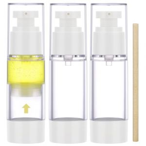 Segbeauty Flacon Pompe Vide, 3 Pièces 30ml Flacon Fond de Teint Vide, Petit Flacons à Pompe sans Air, Flacons Cosmétiques en Plastique pour Le Voyage, l'Utilisation à la Maison (Blanc) (Seg-Beauty, neuf)