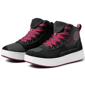 RIDEIRON Chaussure Moto Homme Femme Bottes Moto, Semelles épaisses Renforcées Antidérapantes,Imperméables Respirantes à la Mode, avec Soutien de la ChevilleFermetures à Glissière Latérales Rose 37 (IRON JIAS STORE, neuf)