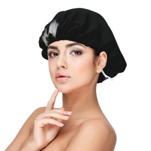 Chiot Schnauzer nain,Bonnet de nuit en satin réglable en soie pour adulte, bonnet de nuit élastique pour femme (aysr.store, neuf)