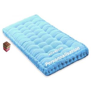 Matelas de Sol capitonné ou Coussin pour Banc de Jardin 1/2/3 Places, Banquette et Chaise Longue Palette, 170 cm, 180 cm, Coussin pour Banc 150 cm Exterieur Interieur sur Mesure(Sky Blue 1d,80x30 cm 3 (sanroy, neuf)