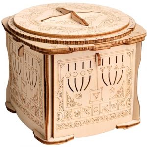 ESC WELT Wooden Secret Lock Box - Bo&icirc;te Cadeau cr&eacute;ative pour l'argent, Les Bons d'achat, Les Cartes-Cadeaux - Jeu de bo&icirc;tes en Bois 3D - Jeu de Puzzles Cadeaux - Coffret Cadeau pour Adolescents et (Escape Welt Shop, neuf)