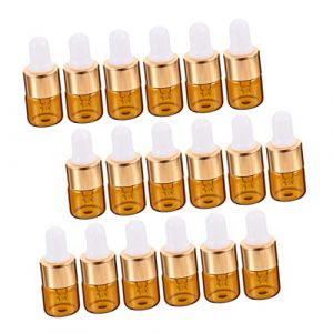 Beavorty Flacons Compte-gouttes De Voyage - Lot De 25 Flacons De Sous- En Verre De 1 Ml - Étanches Faciles À Utiliser Et Parfaits Pour Les Huiles Et (T Innovation·HX, neuf)