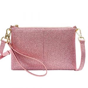 lifwimner Sac en cuir Bandoulière Femme,Sac à Main et sangle de poignet, Cuir Petit Sac a Main Femme Pochette Telephone Portable Sac Bandoulière(Clignotant Or Rose) (furuiasoi, neuf)
