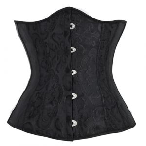 OPLERT Corset &agrave; lacets en satin sous la poitrine pour femme, serre-taille sous la poitrine, haut gainant, buste (Yiqiying Technology, neuf)
