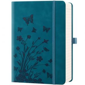 HwxBen Cahier Ligné – 365 pages, carnet en simili cuir pour femmes, format B5 college, papier 100 g/m², idéal pour le travail, les notes, le bureau, l’école et la maison – Bleu paon (ZT BenYu, neuf)