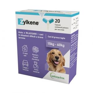 Zylkene Aliment compl&eacute;mentaire | Chiens de Plus de 15 kg | Relaxant pour Les Situations inconfortables |, 20 Capsules de 450 MG (MisterFarma, neuf)