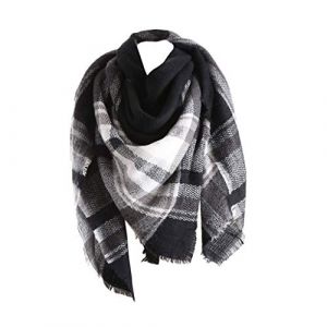 Bakicey Femme ch&acirc;le &eacute;charpe Fille &eacute;tole Foulard, Pashmina Echarpe a Carreaux Laine Mode Etole Plaid Foulard Oversize Shawl Cardigan Cachemire Chaud Automne Hiver Manteau Tricot Ponchos Capes(08) (Bakicey, neuf)