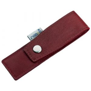 REMOS Trousse manucure vide en cuir véritable à équiper de 3 instruments - rouge (remos professional body care d'Autriche, neuf)