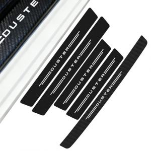 Protection Seuil De Porte Carbone Voiture pour Renault Duster, Autocollant De Seuil De Porte Voiture avec Prot&egrave;ge-Sol De Coffre Protection De La Peinture 9 Pi&egrave;ces (lucky Seven, neuf)