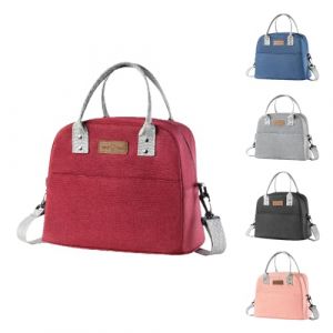 BRYN Sac Isotherme Repas, 7.9L Glaciere Souple Isotherme &Eacute;paissir, Sac Lunch Box, Lunch Bag Isotherme pour Femmes, Hommes, Enfants, &Eacute;cole e Bureau (Rouge) (Bryn Home, neuf)