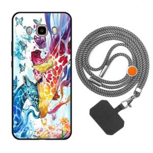 vingarshern Coque Compatible avec Samsung Galaxy J5 2016 Antichoc Silicone Bumper Case &Eacute;tui de Protection Housse Coque avec Motif,Souple Coque avec Cordon Detachable,Girafe (YOUKARSHERN, neuf)