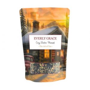 Everly Grace Cozy Winter Tea, thé noir bio, thé noir en vrac avec cannelle, romarin, réglisse, pétales de rose, thé noir du Rwanda, de Chine, thé d'hiver avec lait ou boisson végétale, caféine (American Heritage Living, neuf)