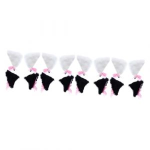 GALPADA 8 Paires Pince à Cheveux Oreille De Renard Épingle à Cheveux D'oreille D'animaux Épingles à Cheveux Oreilles De Chat Épingles à Cheveux Oreille De Chat Loup Velu Animal Flanelle (Hargrove Hare, neuf)