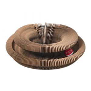 Jouet pour chat en carton – Griffoir pour chaton, planche à gratter pliable pour chat | Jouet accordéon pour chat mignon, jouet de piste de balle pour chat, grattoir pour chaton avec boule, poteau à g (cbingjie, neuf)