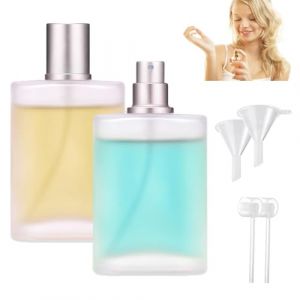 ARCPNRT Flacon Parfum Vide, 2 Pièces Flacon Vaporisateur Verre, 30 ml Vaporisateurs en Verre de Rechargeables, Portable Voyage Atomiseur Pulvérisation Flacon avec Entonnoir (ARCPNRT Eur, neuf)