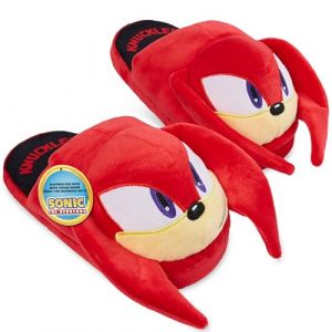 Get Trend Knuckles 3D Chaussons Enfant Gar&ccedil;on, Peluche Pantoufle Chauds Maison Semelle Antid&eacute;rapante, Cosy Cadeau Gamer (31/32 EU, Rouge Knuckles) (Get Trend., neuf)