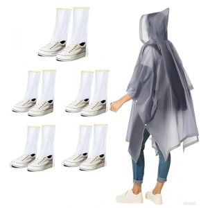 AYNKH 1PCS Poncho de Pluie Adulte, Imperm&eacute;able EVA R&eacute;utilisable,5PCS Couvre-chaussures Longs Jetables,Poncho Pluie Imperm&eacute;able Homme,Equipement Imperm&eacute;able l'Ext&eacute;rieur,Disney,Voyage,Camping,Randonn&eacute;e (AYNKH., neuf)