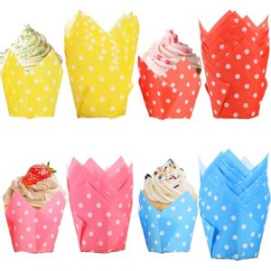 200 Pièce Papier Cuisson Caissette Muffins Papier Caissettes Cupcake Caissettes de DéCoration pour Cupcakes Moules à GâTeaux RéSistants à la Chaleur pour NoëL et Fêtes D'Anniversaire Anti-Graisse (Worldiy, neuf)