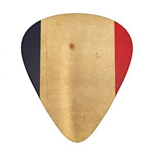 Lot de 12 médiators drapeau France vintage, comprend des jauges fines, moyennes et lourdes 3 tailles pour médiators acoustiques électriques pour guitare (HXFKDHTEI, neuf)